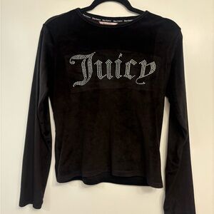 Y2K JUICY COUTURE VELOUR SLEEPWEAR LONG SLEEVE TOP